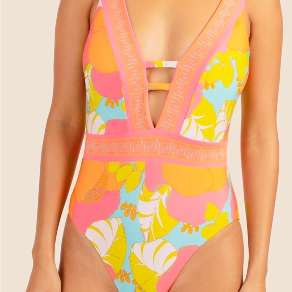 Trina Turk - Playa De Flor Swimsuit- Sz 14 - Multicolored